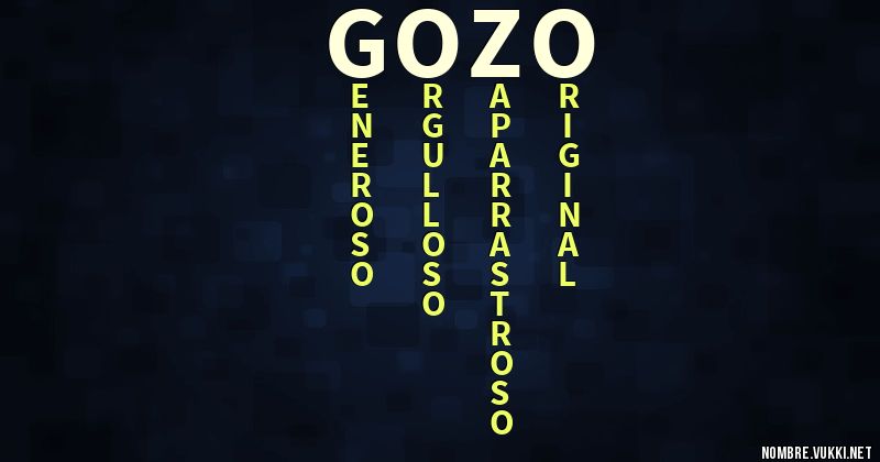 Acróstico gozo