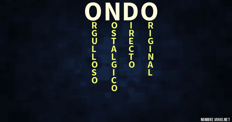Acróstico ondo