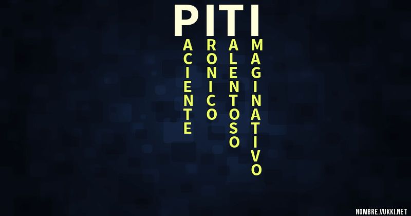 Acróstico piti