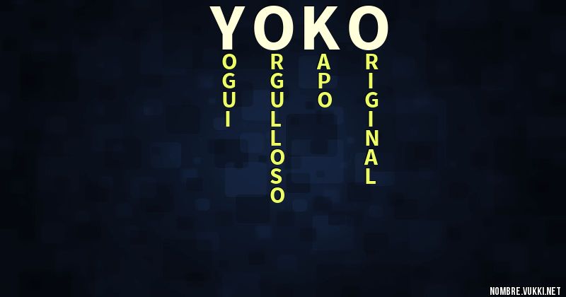 Acróstico yoko