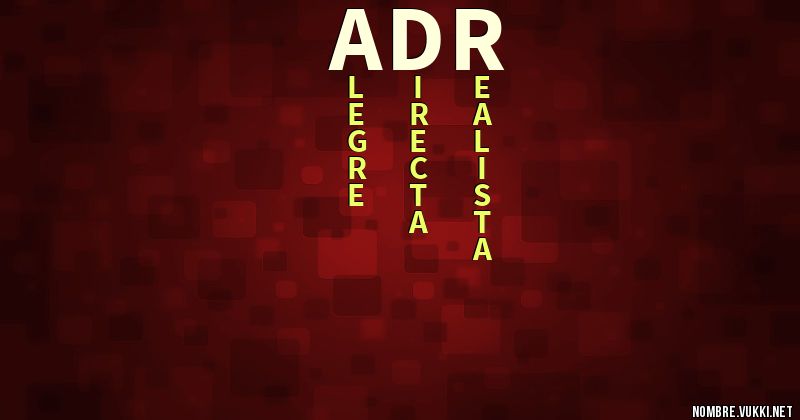 Acróstico adr