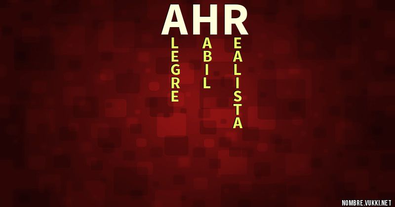 Acróstico ahr