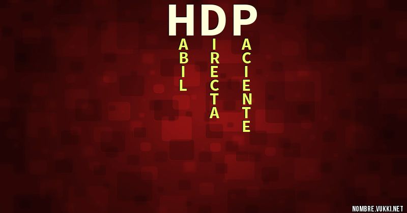 Acróstico hdp