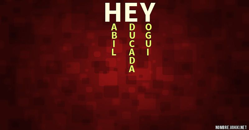 Acróstico hey