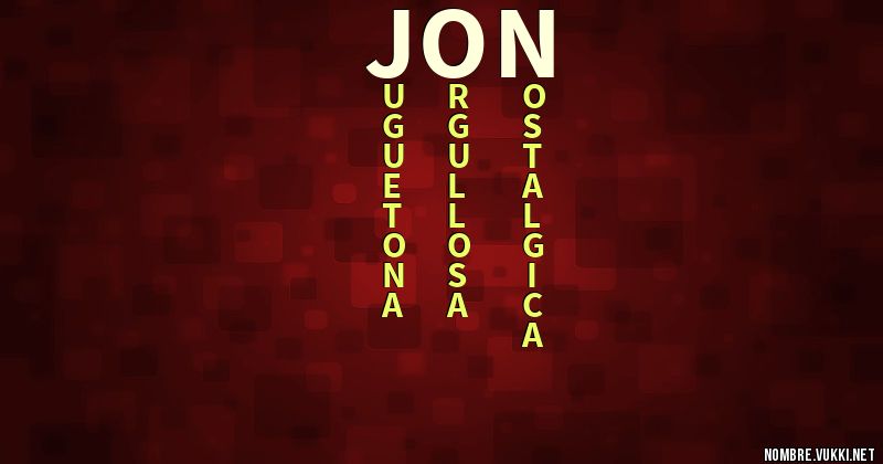 Acróstico jon