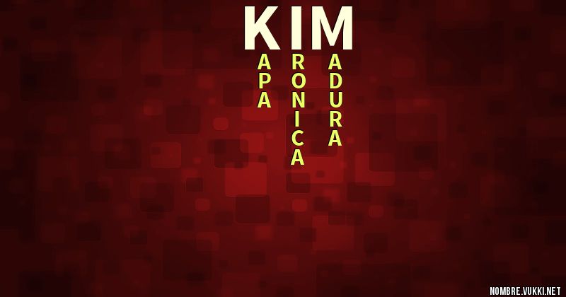 Acróstico kim