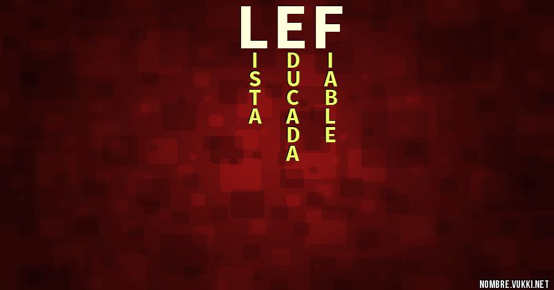 Acróstico lef