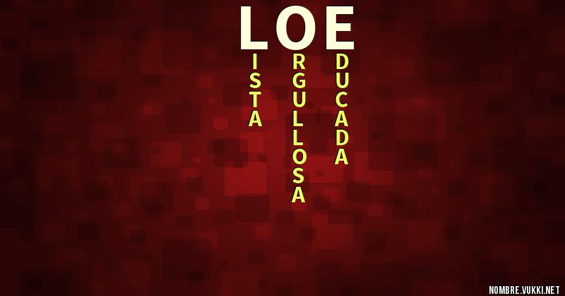 Acróstico loe