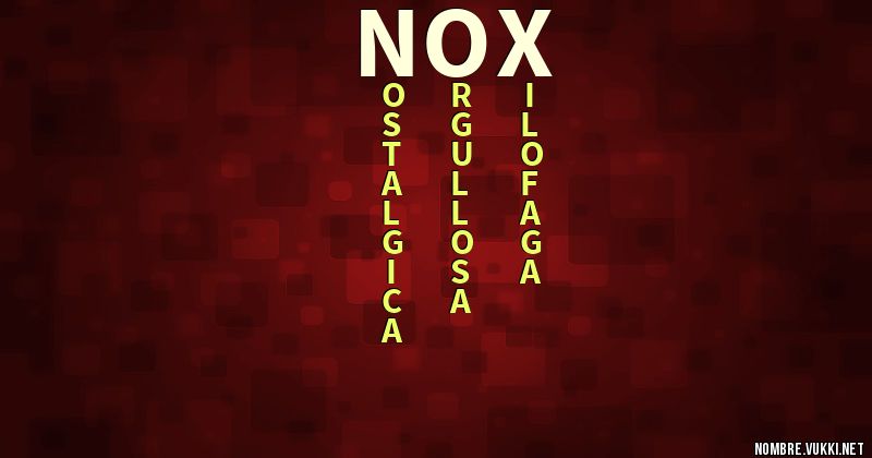 Acróstico nox