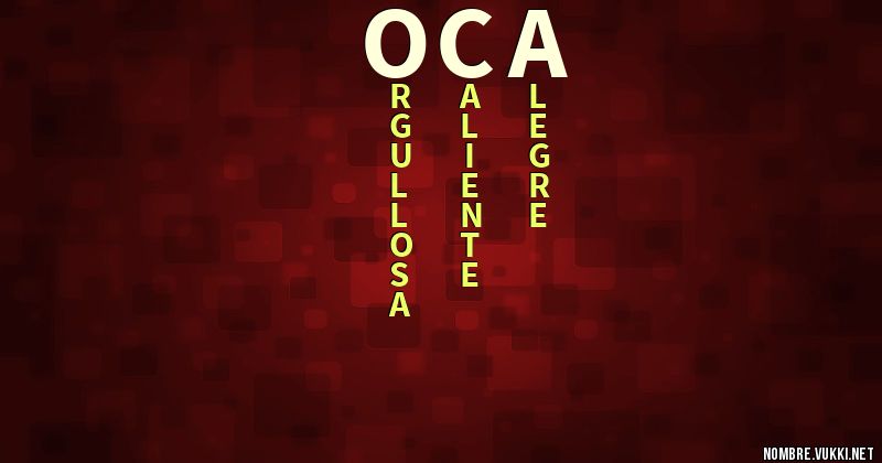 Acróstico oca