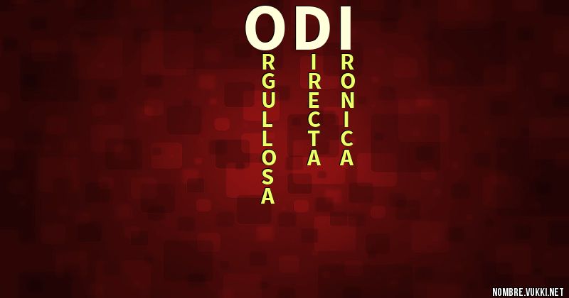 Acróstico odi