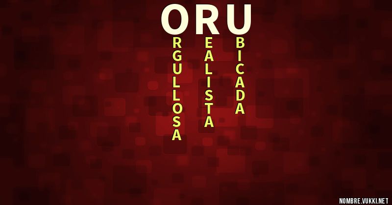 Acróstico oru