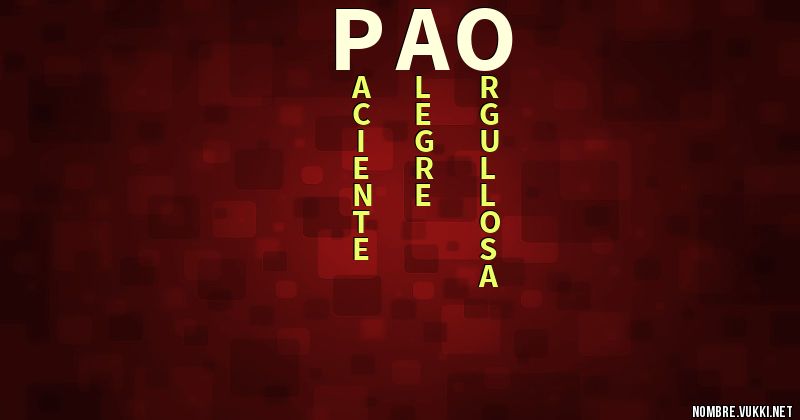 Acróstico pao