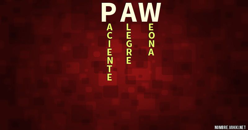 Acróstico paw