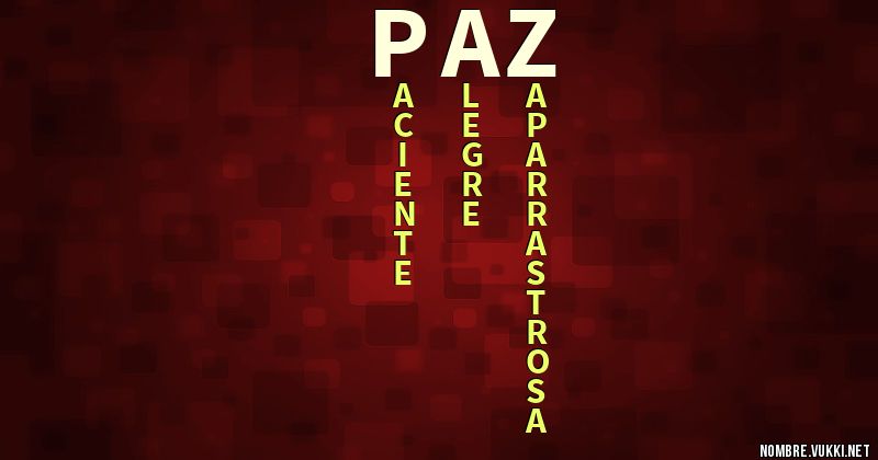 Acróstico paz