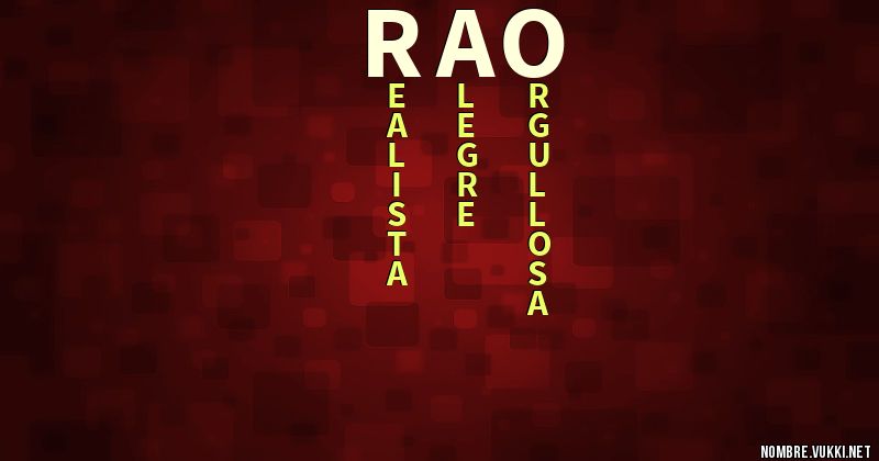 Acróstico rao