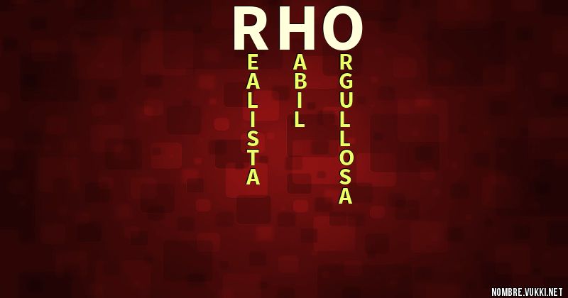 Acróstico rho