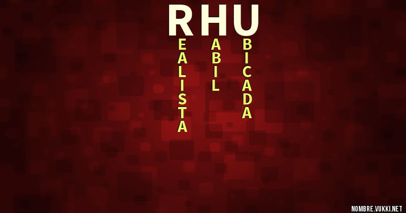 Acróstico rhu