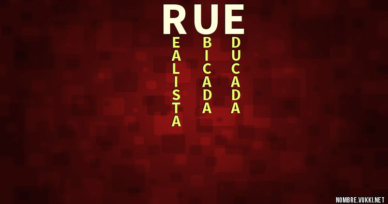 Acróstico rue