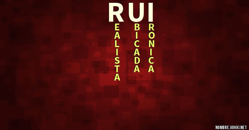 Acróstico rui