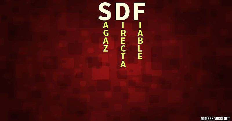 Acróstico sdf