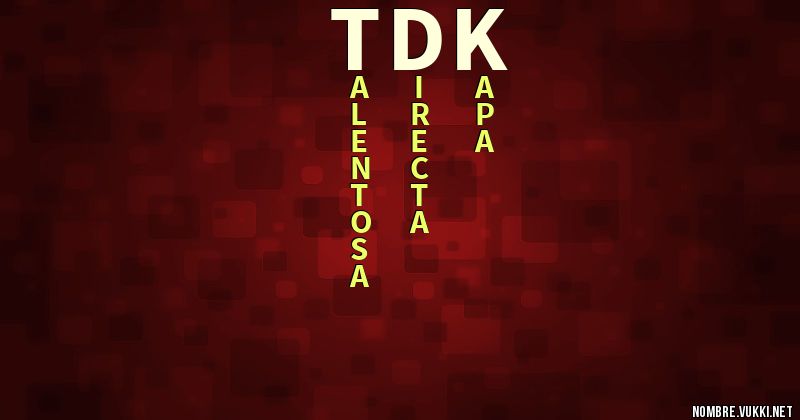 Acróstico tdk