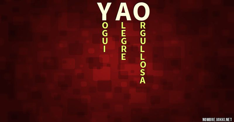 Qu Significa Yao