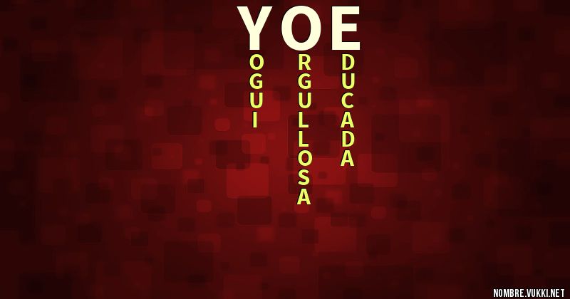 Acróstico yoe