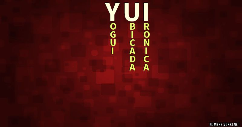 Acróstico yui