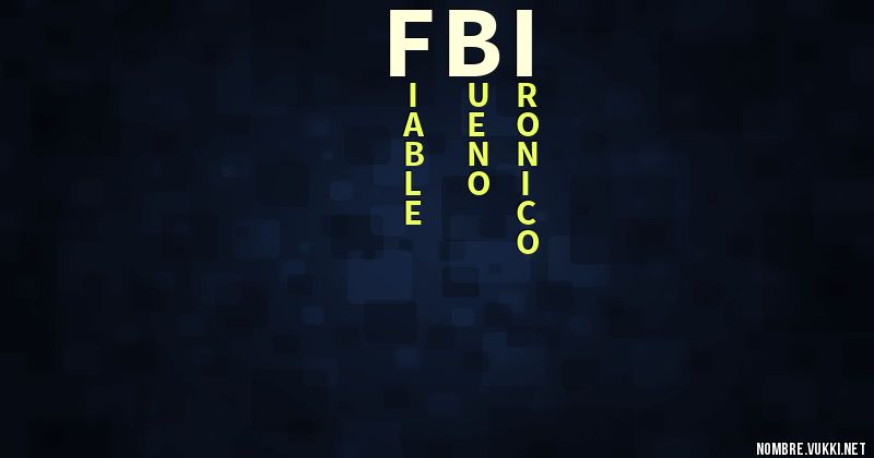 Acróstico fbi