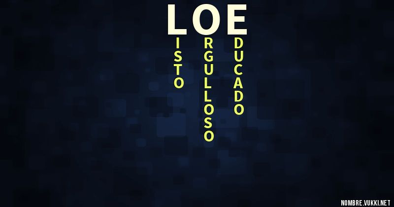 Acróstico loe