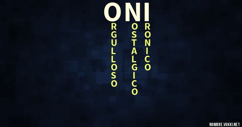 Acróstico oni