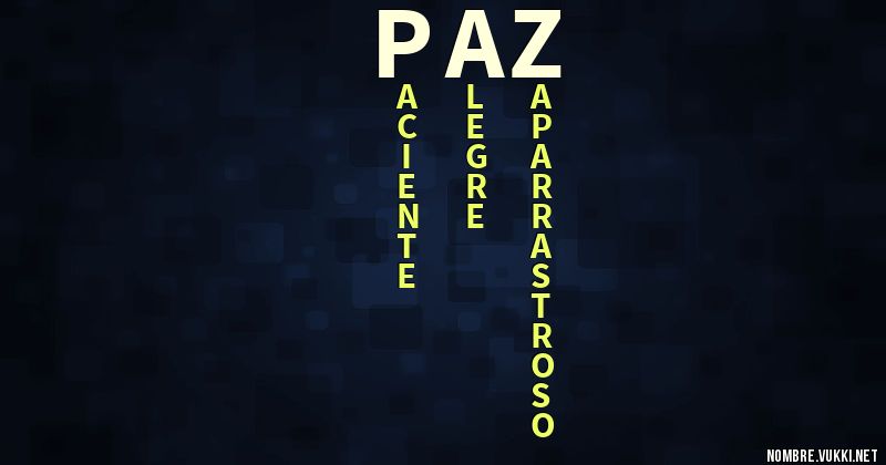 Acróstico paz