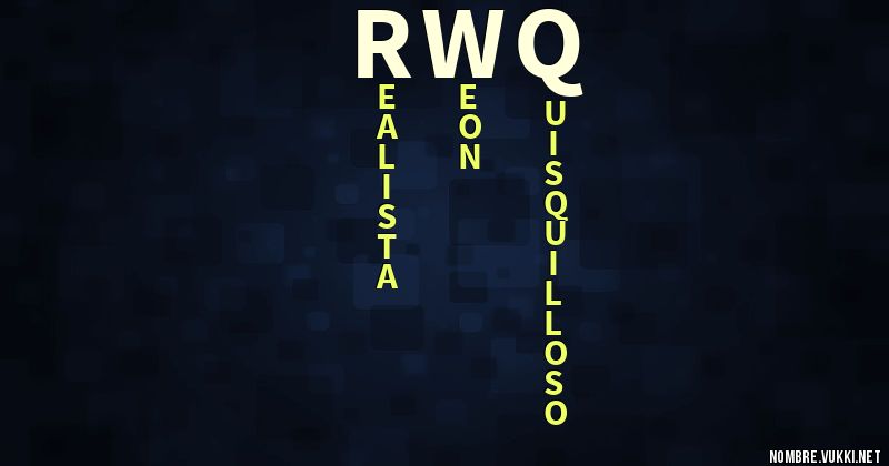 Acróstico rwq