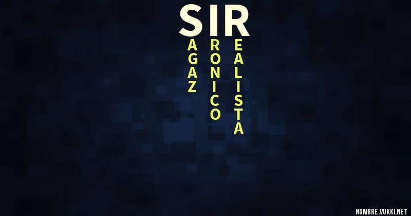 Acróstico sir
