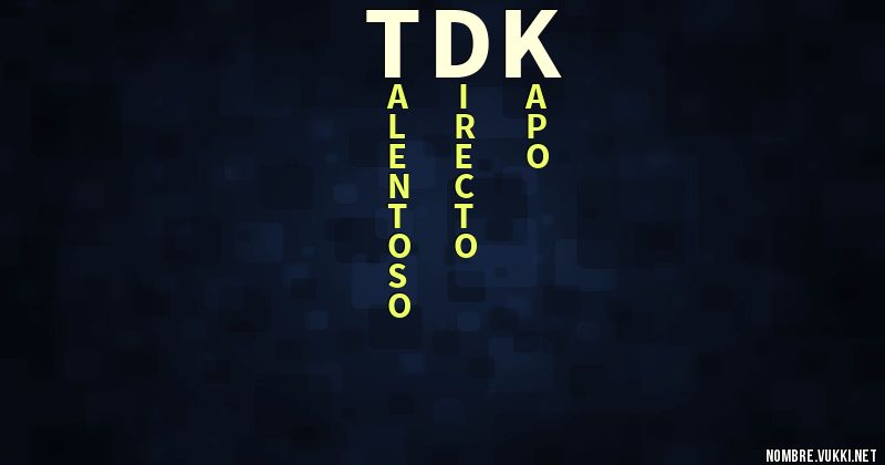 Acróstico tdk