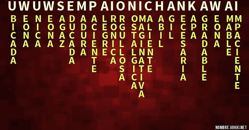 Acróstico uwu 7w7 sempai onichan kawai
