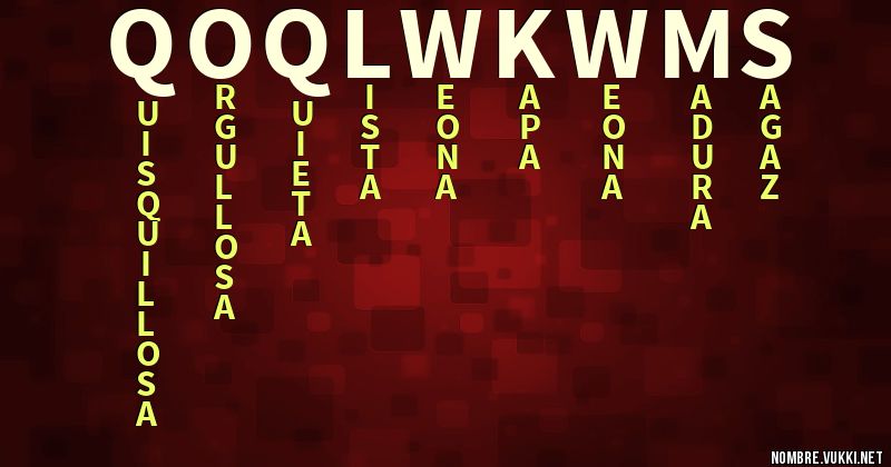 Acróstico qoqlwkwms,