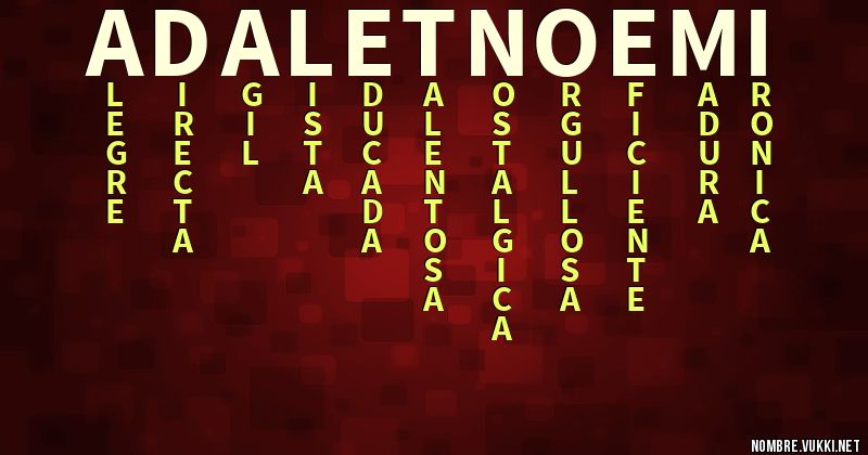 Acróstico adalet noemi