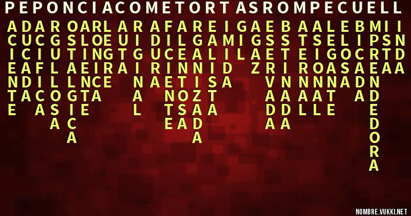 Acróstico peponciacometortasrompecuell