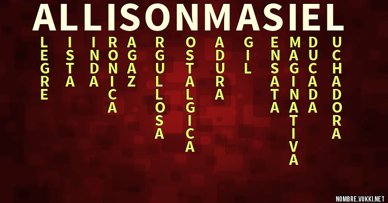 Acróstico allison masiel