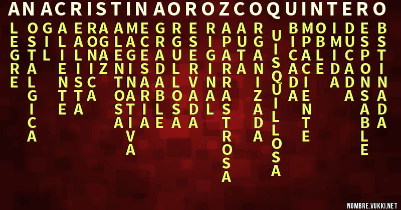 Acróstico ana cristina orozco quintero