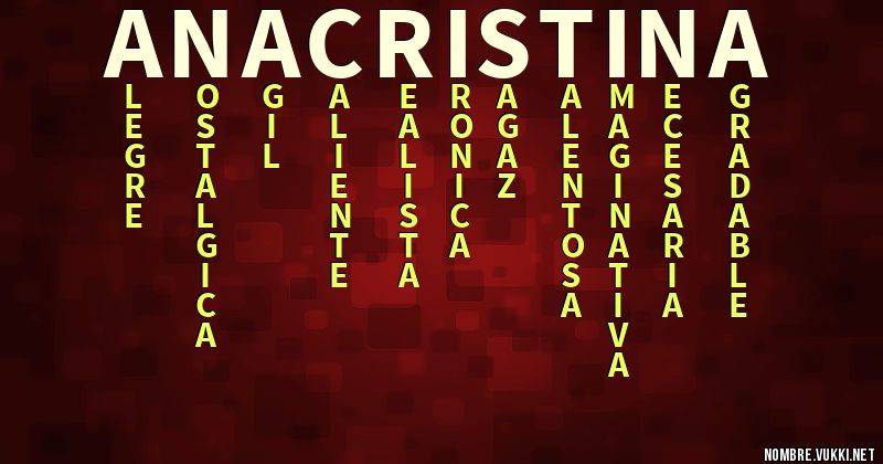 Acróstico ana cristina