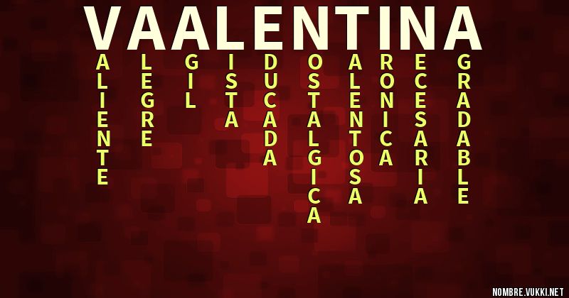 Acróstico vaalentina
