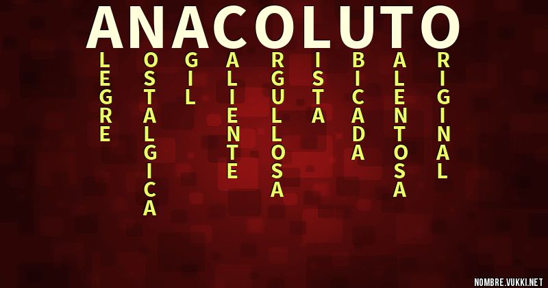 Acróstico anacoluto