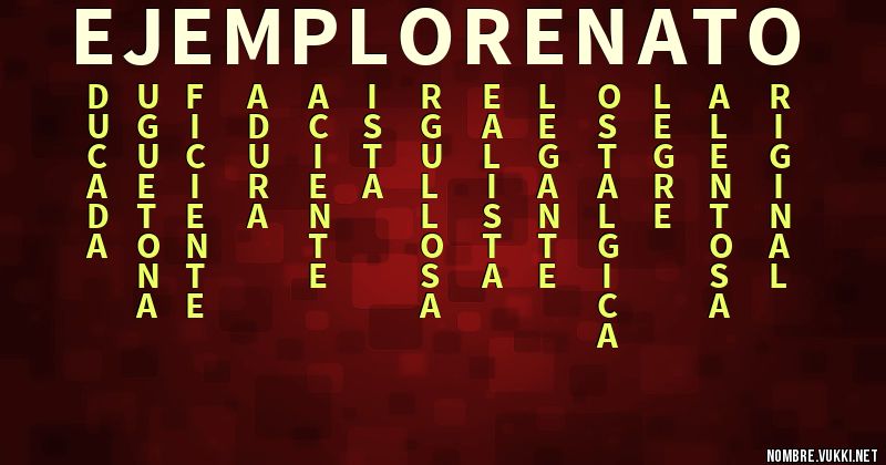Acróstico ejemplo renato