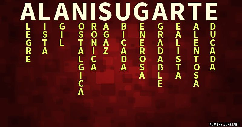 Acróstico alanis ugarte