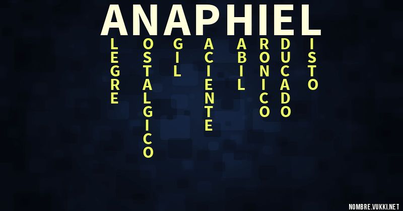 Acróstico anaphiel
