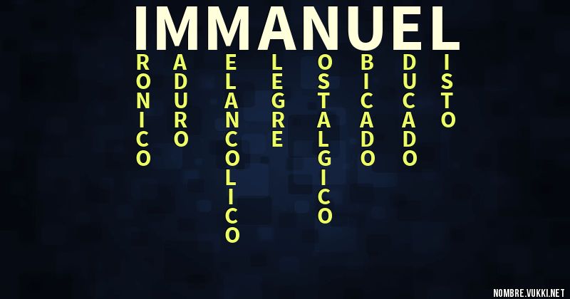 Acróstico immanuel