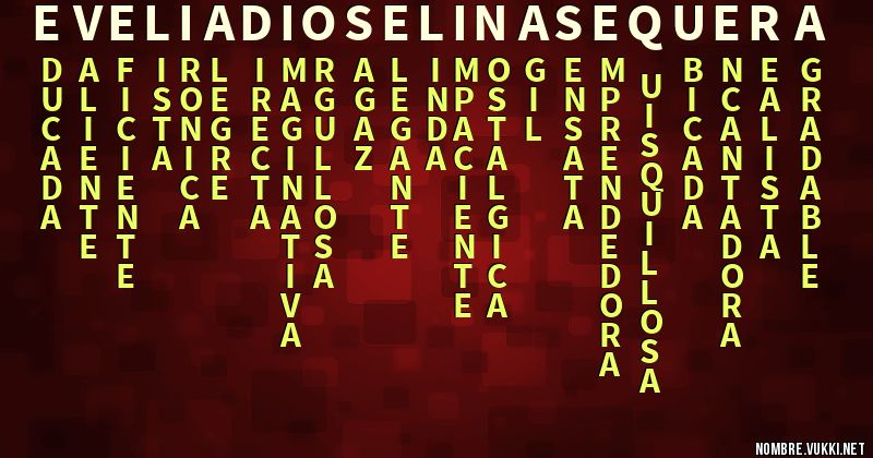Acróstico evelia dioselina sequera